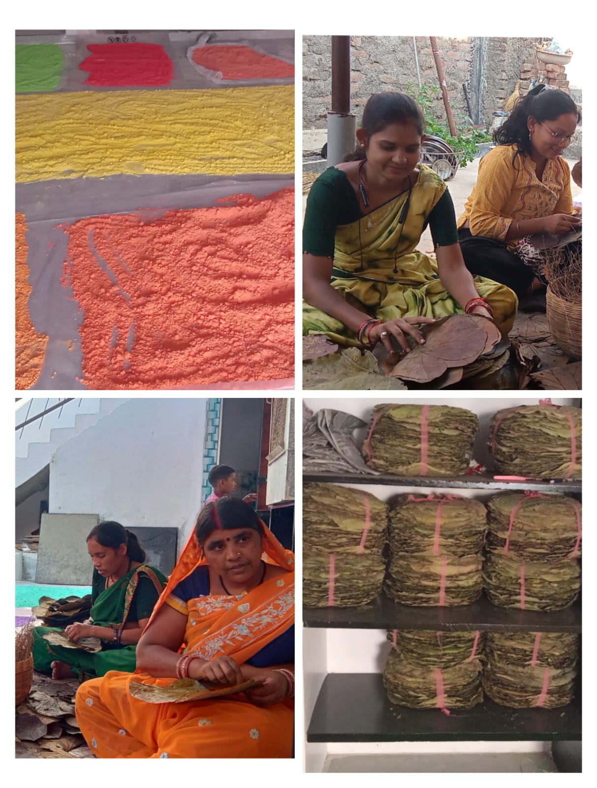 स्वदेशी अपनाओ अभियान से महिलाओं को मिल रहा रोजगार, बघमरा में पत्तल निर्माण का प्रशिक्षण जारी