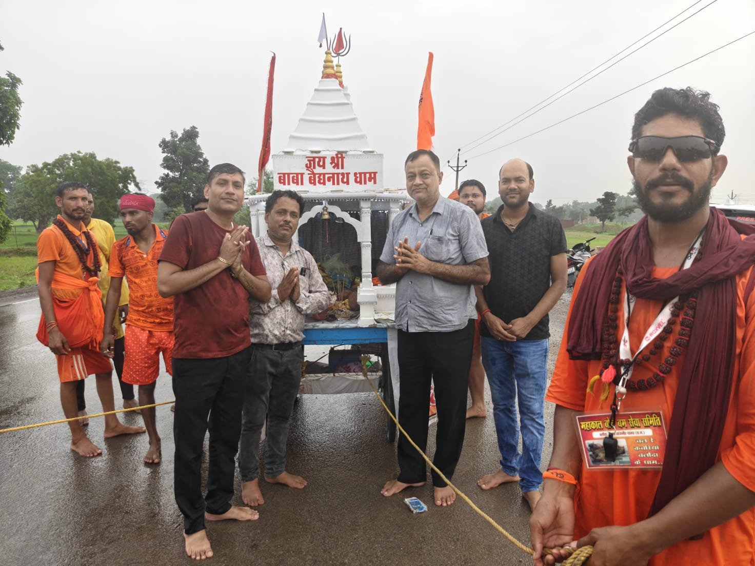 बोल बम के जयकारों के बीच कांवड़ियों का भव्य स्वागत